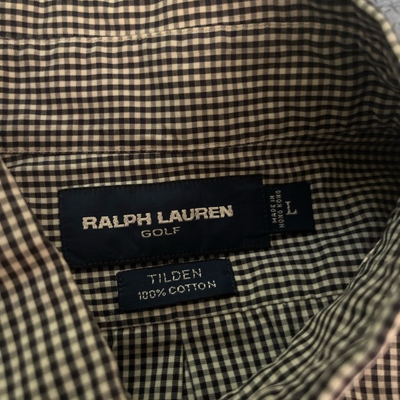 Ralph Lauren Golf Men’s Black white button down size Large - Picture 3 of 3